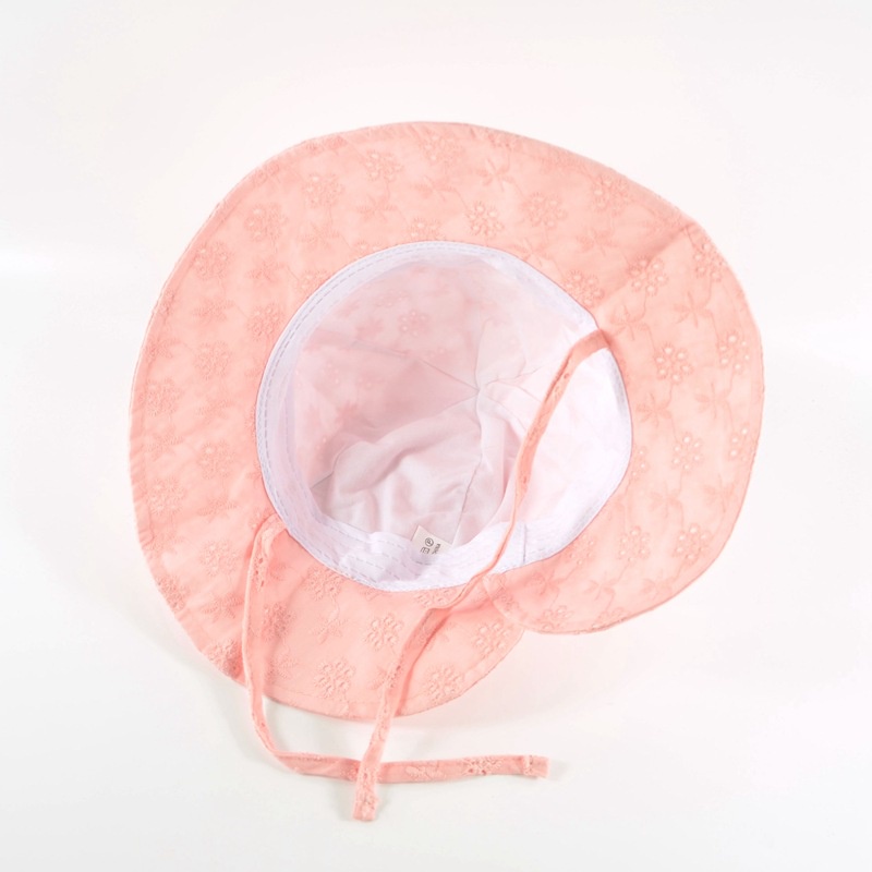 Nón Tai Bèo Bằng Cotton Thoáng Khí Thêu Họa Tiết Dễ Thương Thời Trang Mùa Hè Cho Bé Gái