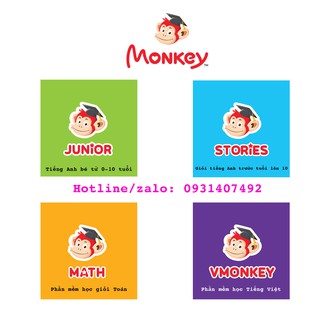 Toàn quốc [E-voucher] MONKEY STORIES - Mã học phần mềm tiếng Anh + 3 tháng Monkey Math