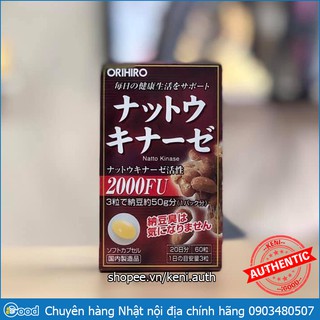 Viên uống chống đột quỵ, tai biến Natto Kinase 2000FU Orihiro Nhật (date 2022)