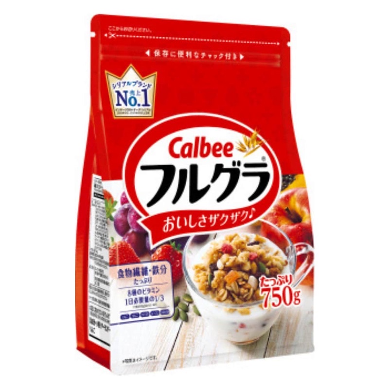Ngũ cốc Calbee Nhật Bản màu đỏ 750g(date 10/2022)