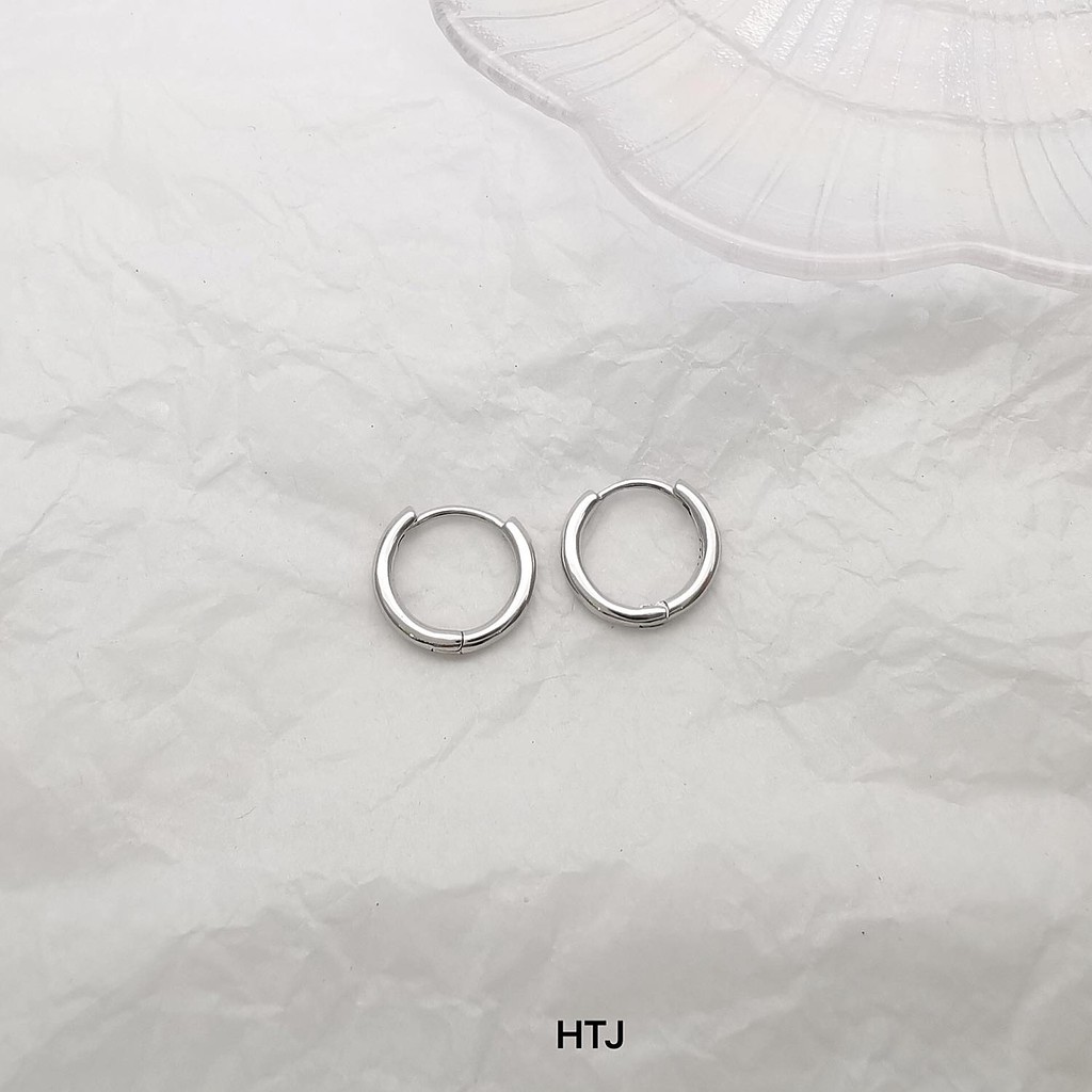 Bông tai bạc Bibi - Khuyên tai vòng tàu cá tính dành cho cả nam và nữ