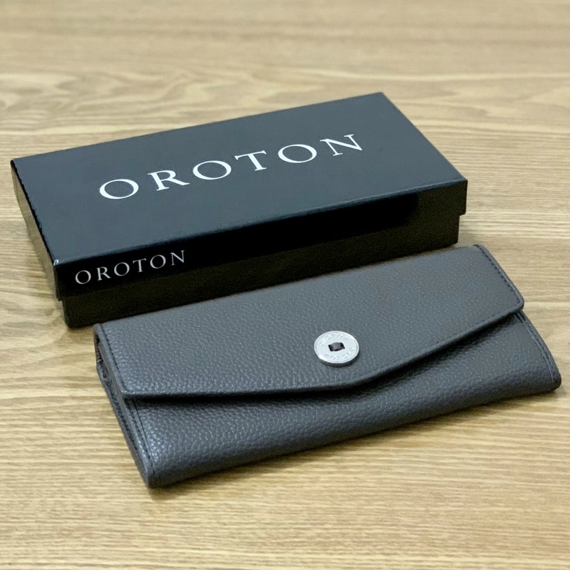 VÍ DA BÒ THƯƠNG HIỆU OROTON CỦA ÚC - ví da bò dài màu nâu