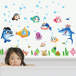 decal dán tường cá đại dương