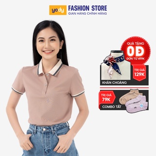 Áo thun polo nữ YODY cổ bẻ chất vải cá sấu cao cấp ngắn tay APN3704