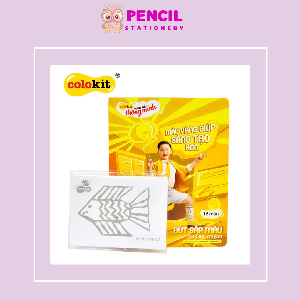 Bút Sáp Màu Thiên Long CR-C07/C08/C09 Hộp 10 16 24 Màu, Văn Phòng Phẩm Sáp Màu Tập Tô Vẽ Cho Bé