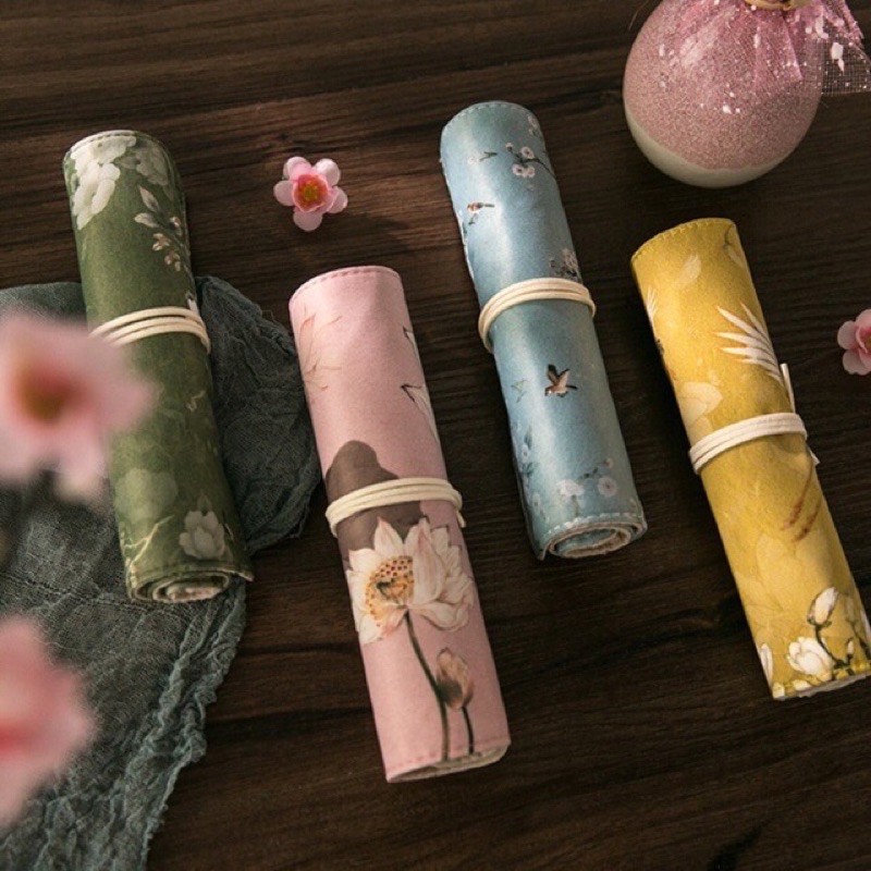 Bao gấm đựng bút cổ phong