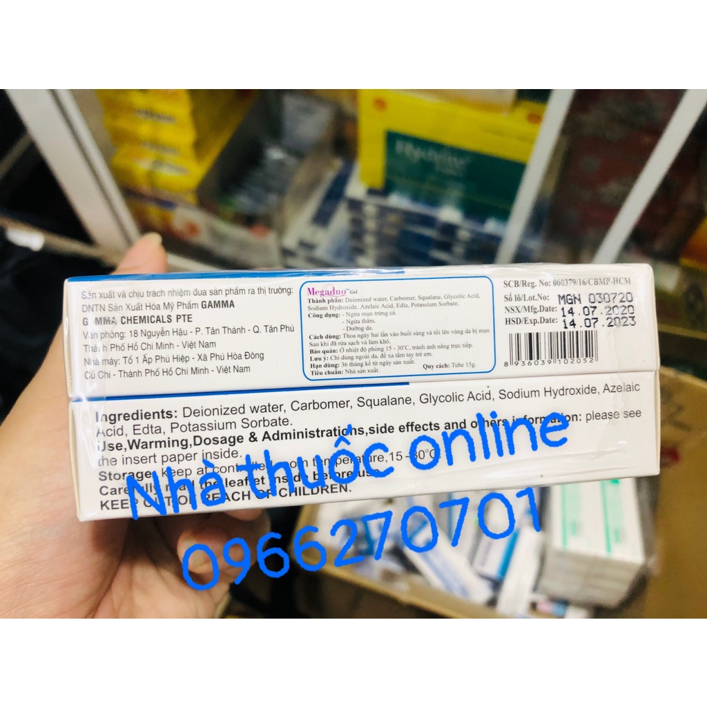 MEGADUO GEL 15g giảm thâm mụn ( kle c ms )