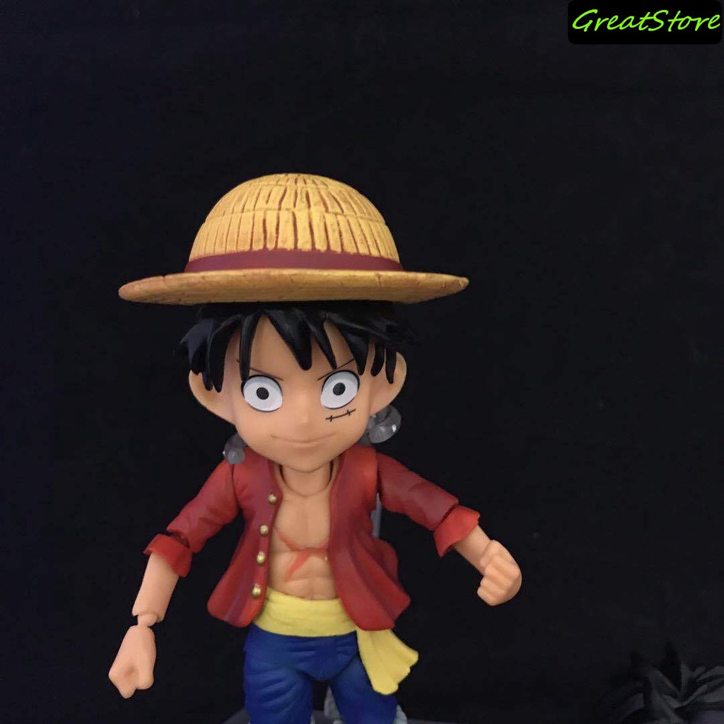 MÔ HÌNH NHÂN VẬT ONE PIECE FIGMA LUFFY Q SIZE SHF FIGMA KHỚP CỬ ĐỘNG ĐƯỢC