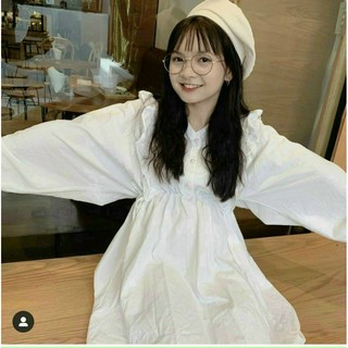 Đầm babydoll viền bèo