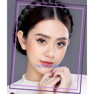 Lens - Kính áp tròng nâu mật ong giãn nhỏ kèm khay