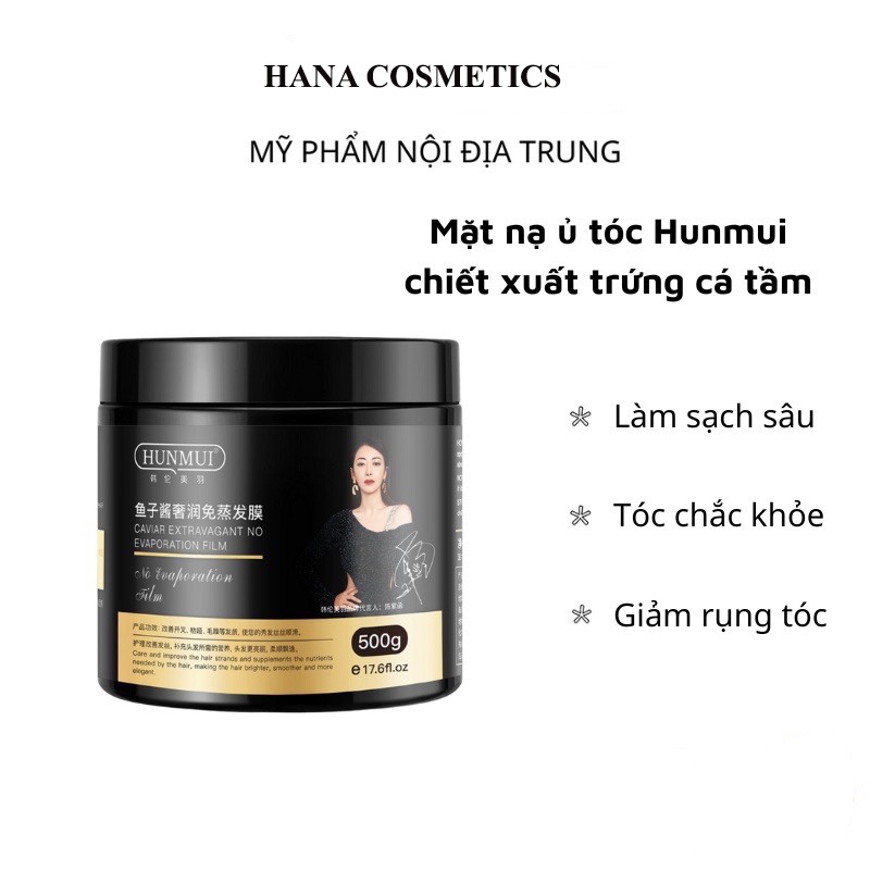 Kem Ủ Tóc HUNMUI Chiết Xuất Trứng Cá Tầm Nuôi Dưỡng Tóc Hư Tổn Làm Mềm Tóc Suôn Mượt,chống gãy rụng tóc
