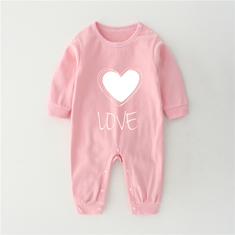 Áo Liền Quần Cotton Tay Dài In Hoạt Hình Dành Cho Bé Trai Gái 1039