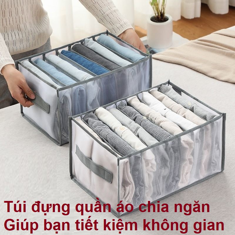 Túi đựng quần áo chia ngăn Hộp xếp đồ lót tiện ích tủ vải đựng quần áo gọn gàng ngan chia tu quan ao giỏ đựng đồ đa năng