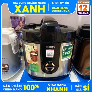 Nồi cơm điện Philips 2 lít HD3132/66 Bạc mới Chính Hãng 100%,Lòng nồi hợp kim nhôm tráng lớp men gốm ProCeram-BH12 tháng