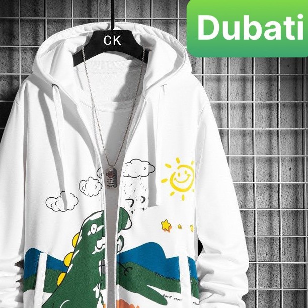 ÁO KHOÁC NỈ, ÁO HOODIE CHẤT VẢI DÀY KHỦNG LONG DÂY KÉO SÀNH ĐIỆU UNISEX- DUBATI FASHION