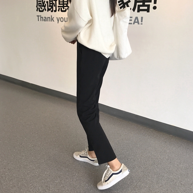 SUXI Quần Ống Loe Lưng Cao Theo Phong Cách Retro Hàn Quốc