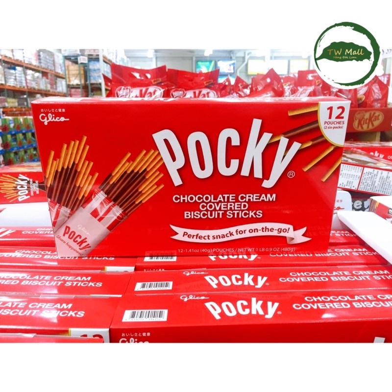 HỘP BÁNH QUE POCKY GLICO VỊ CHOCOLATE CREAM 480g - TW MALL