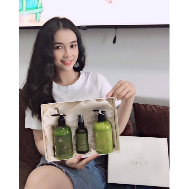[TẶNG 1 CHAI TINH DẦU BƯỞI] Combo Dầu gội bưởi + Dầu xả dừa + Tinh dầu bưởi Vi Jully, Giúp Giảm tóc rụng, kích mọc tóc