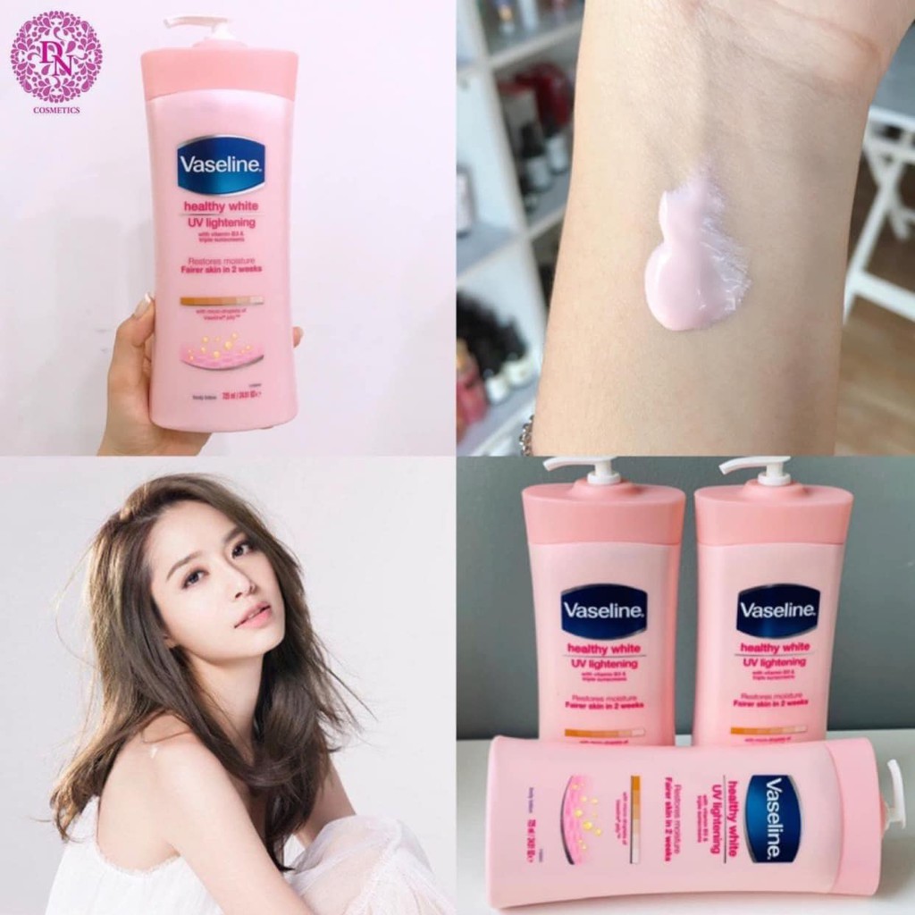 Dưỡng Thể Vaseline Healthy White UV Lightening 725ml Mỹ - Màu Hồng