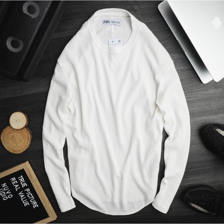 Áo len Zara | Restock Zara longsleeve men 2019 | Màu Trắng Full size