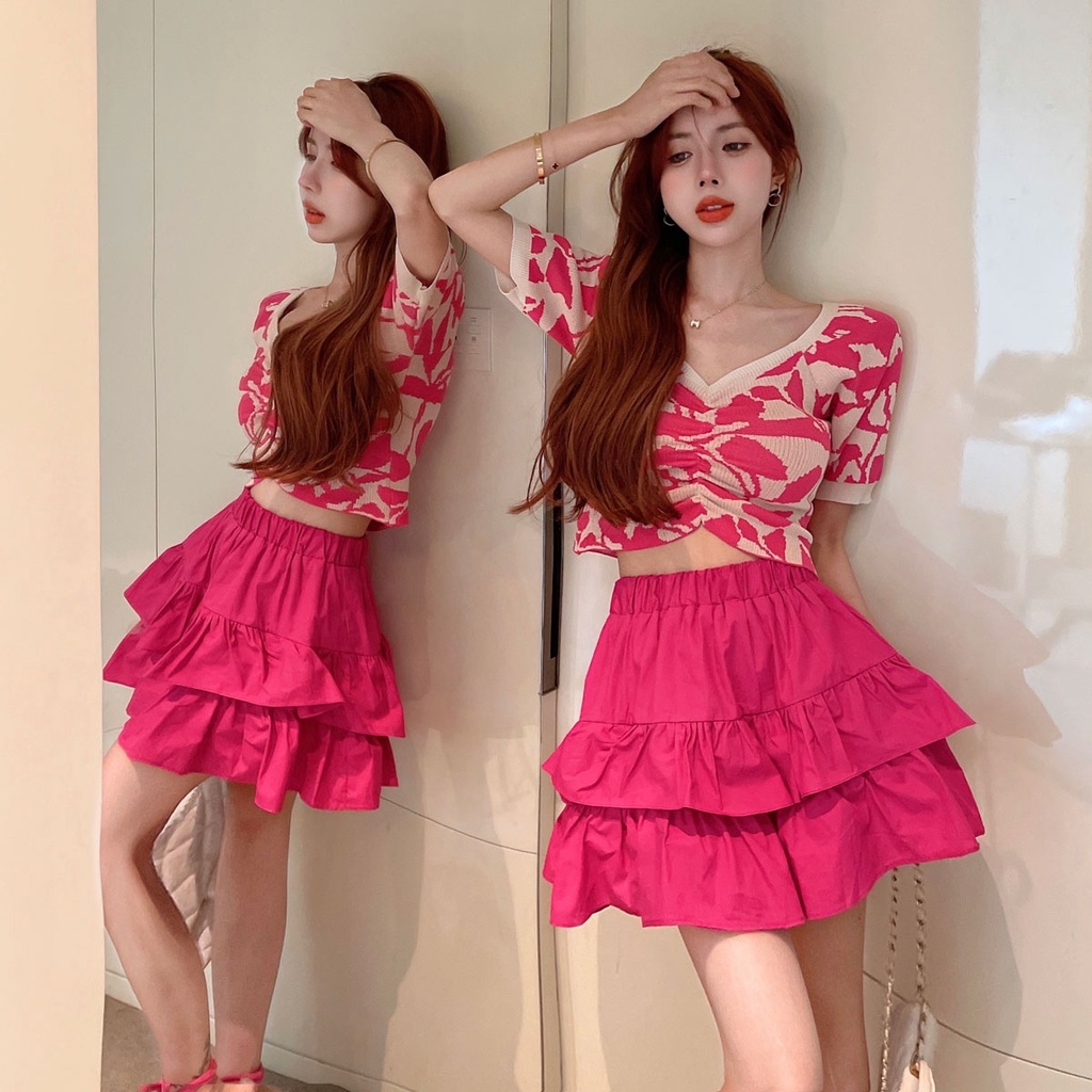 Porozi Áo croptop tay ngắn trễ vai cổ chữ v phong cách Hàn Quốc cho nữ áo croptop