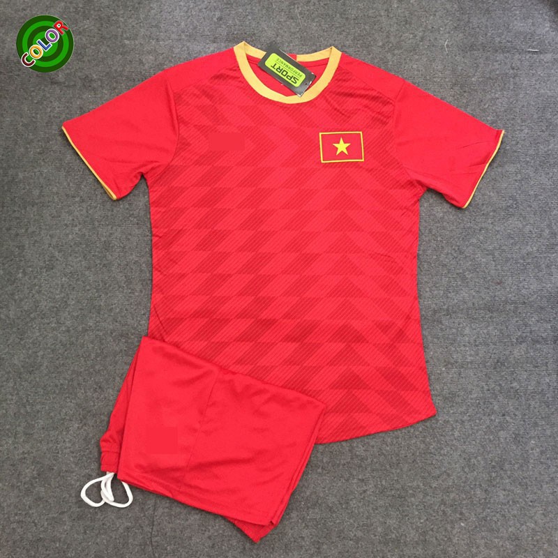 [RẺ VÔ ĐỊCH] [THUN THÁI]QUẦN ÁO BÓNG ĐÁ THỂ THAO VIỆT NAM MÀU ĐỎ MỚI 2019