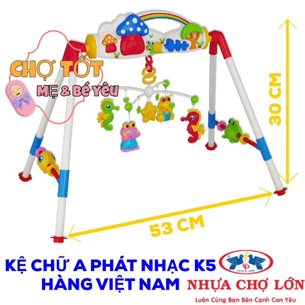 KỆ CHỮ A PHÁT NHẠC - NHỰA CHỢ LỚN - K5 HÌNH NẤM VUI NHỘN VINATOY