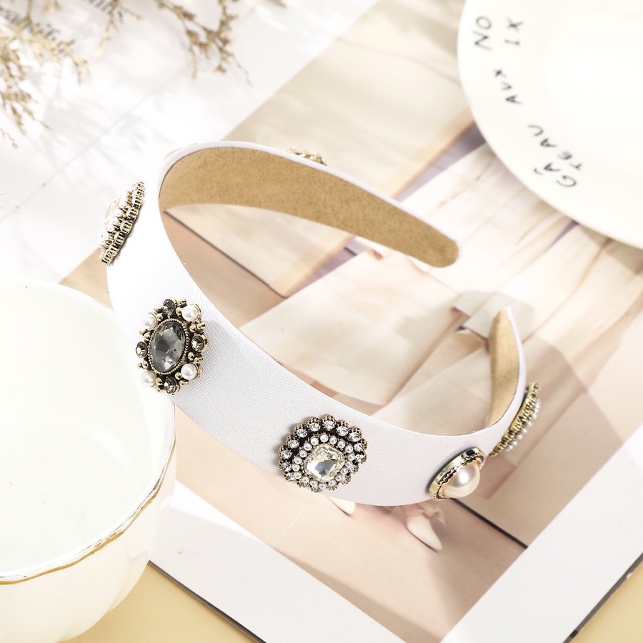 Băng Đô Cài Tóc Đính Đá Và Ngọc Trai Nhân Tạo Xinh Xắn Cho Nữ