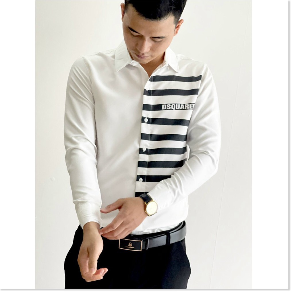 SƠ MI NAM KẺ SỌC 2 MÀU HÀN QUỐC THỜI TRANG LANO STORE 99