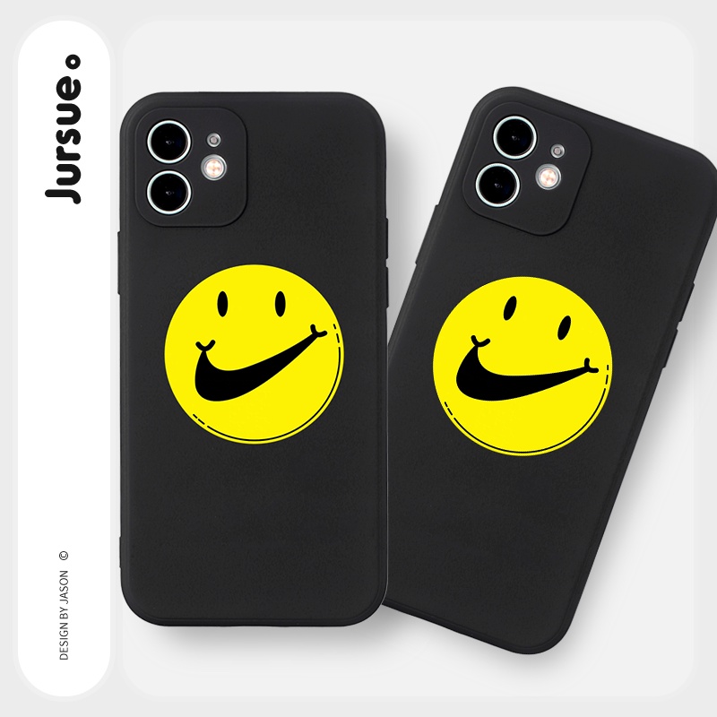 Ốp lưng JURSUE mềm chống bẩn độc lạ đen cho iPhone 13 12 11 Pro Max SE 2020 X XR XS 8 7 ip 6S 6 Plus Y2012