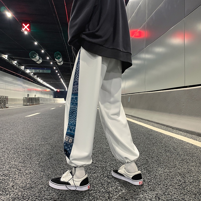 Quần ống rộng thoải mái phong cách Nhật Bản thời trang cho nam size M-3XL