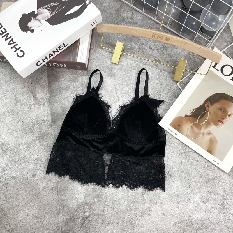 Áo lót ren mặc bên trong áo khoác sexy
