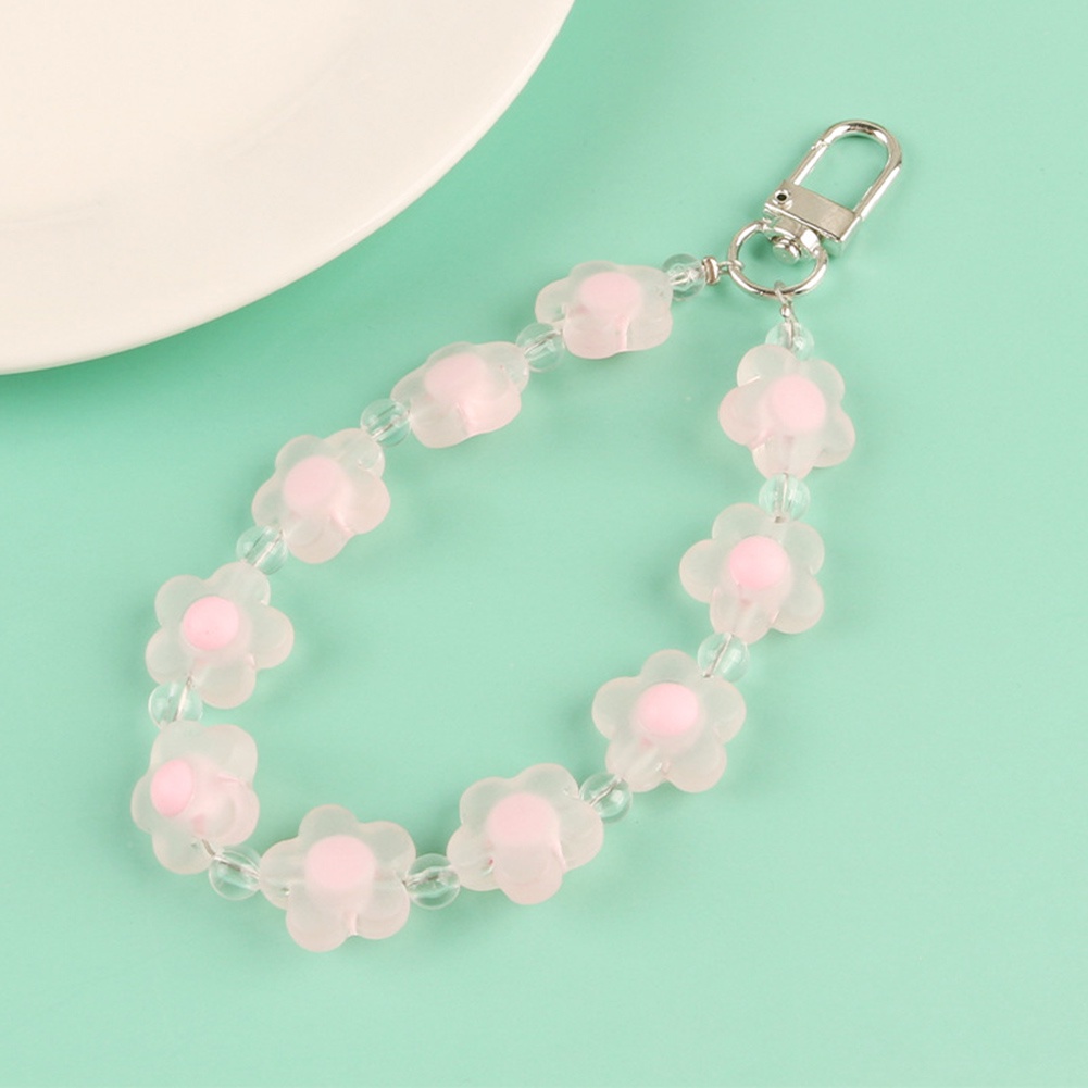 Móc Khóa Xe Hơi / Ba Lô / Túi Xách Trang Trí Hạt Hoa Màu Kẹo Dễ Thương Thích Hợp Làm Quà Tặng Cho Bạn Gái