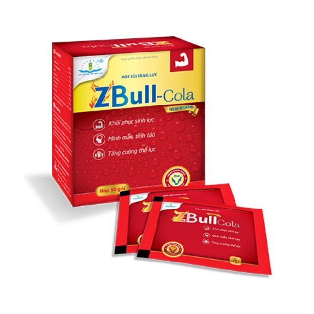 Bột sủi tăng lực ZBULL Cola - 10 gói