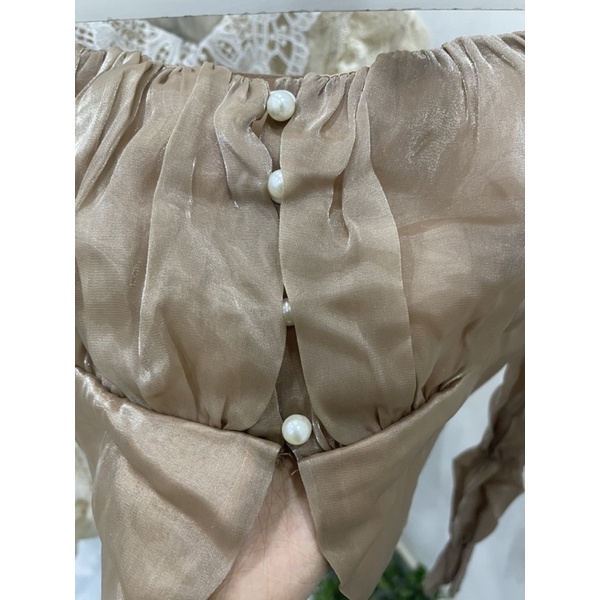 Áo Kiểu Nữ Tiểu Thư Tay Bồng Quảng Châu Sang Chảnh