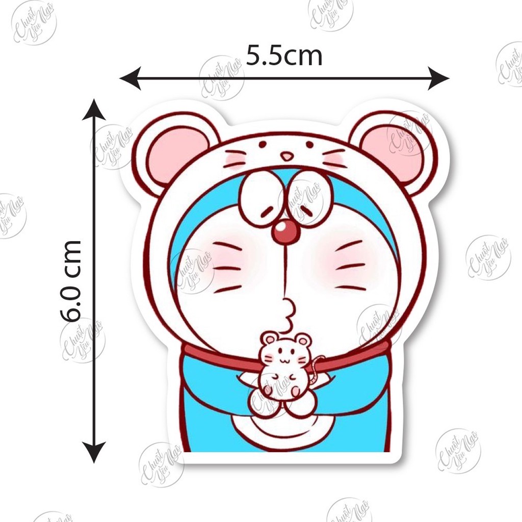 50 mẫu sticker hình dán chủ đề Đô Rê Mon cosplay chống nước dán điện thoại, laptop, xe đạp, nón bảo hiểm NT 19
