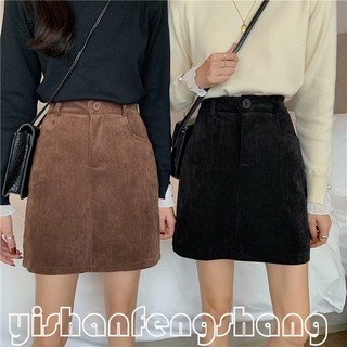 Chân Váy Chữ A Lưng Cao Phong Cách Hàn Quốc Thời Trang Thu Đông Cho Nữ
