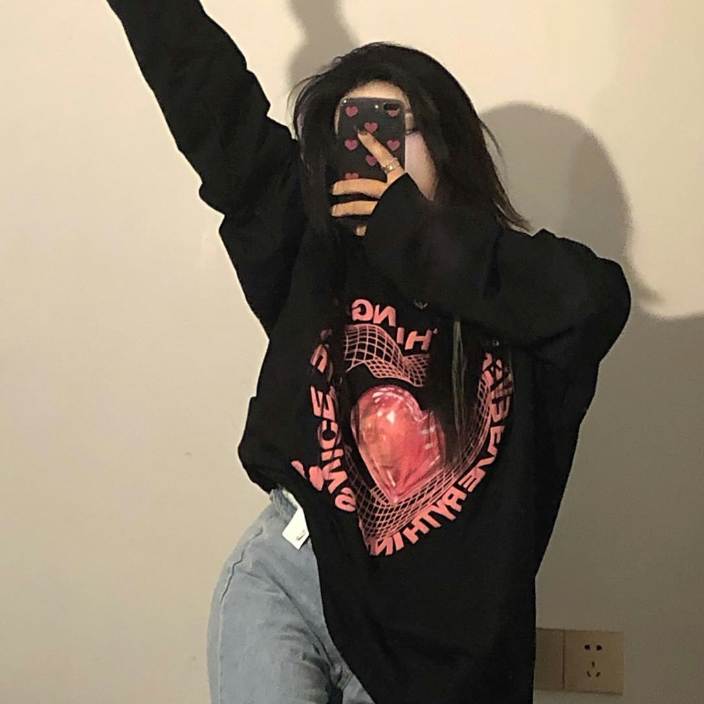 NRVP Áo hoodie dáng rộng phong cách Hàn Quốc mới 2021