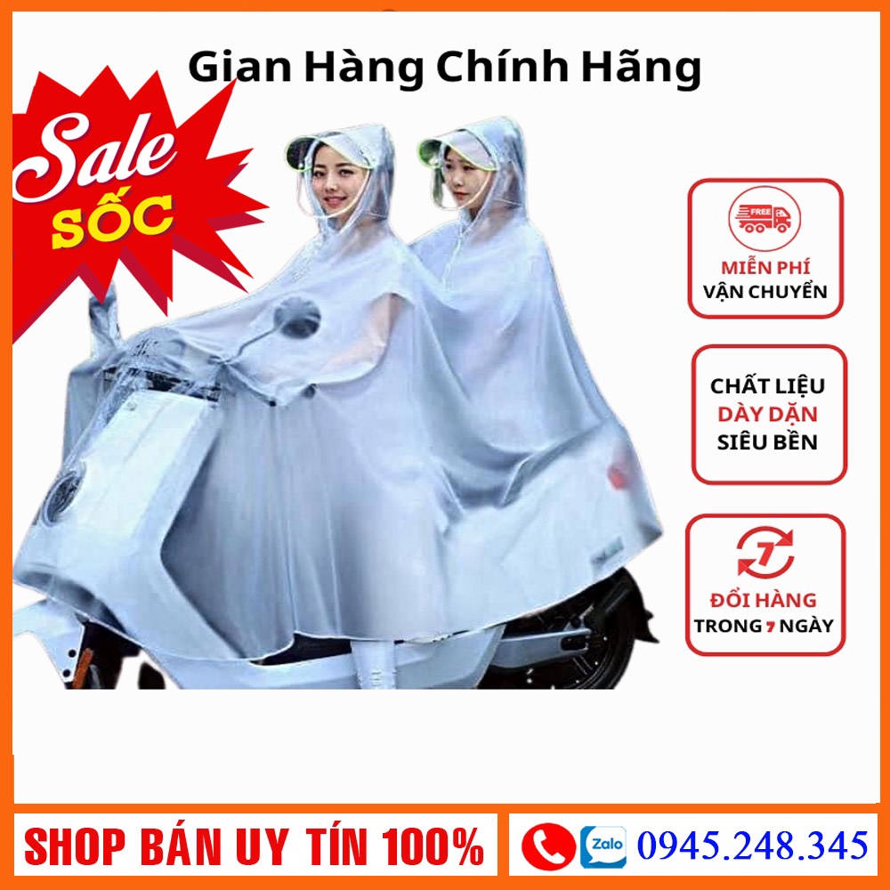Áo Mưa Trong Suốt Chính Hãng Thành Long 1 Đầu Và 2 Đầu Có Kính Kèm Chụp Gương Dài Rộng Chất Siêu Bền Đẹp [Hàng loại 1]
