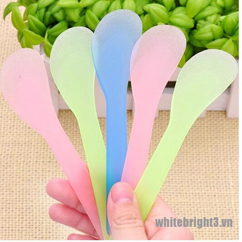 [Hàng mới về] Set 10 muỗng đắp mặt nạ chất liệu nhựa diy tiện dụng