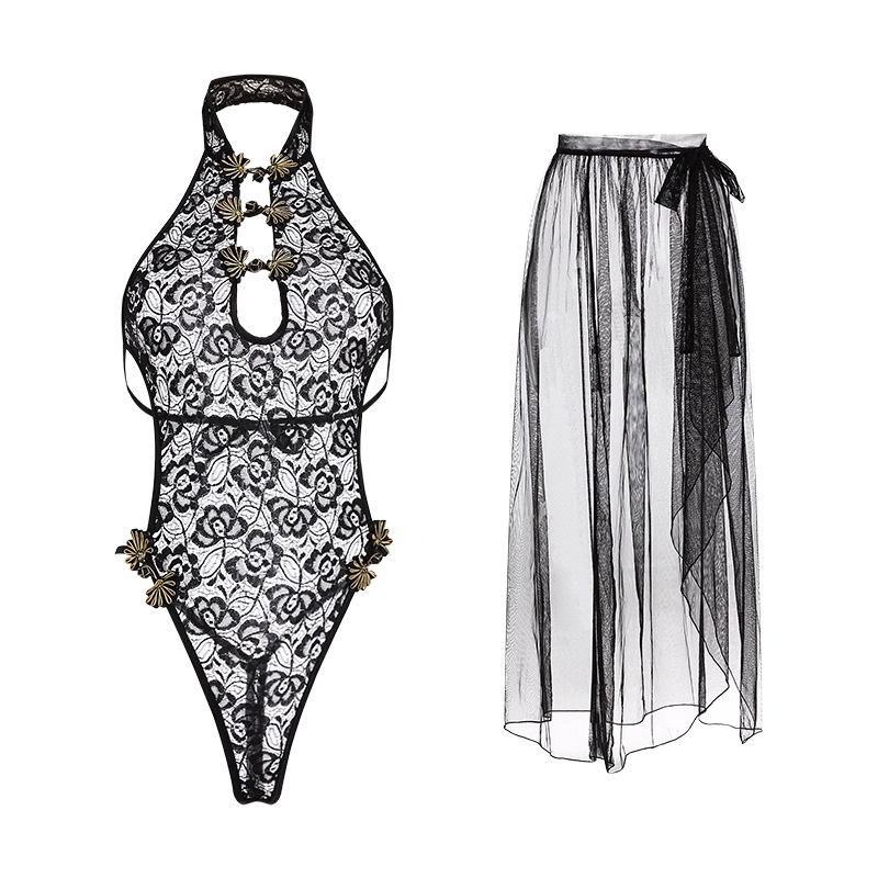 Bộ Ngủ Ren Váy Lụa Hai Mảnh Mặc Nhiều Kiểu Sexy Gợi Cảm MS1244 [CWEAR.SEXY_ĐỒ NGỦ &amp; NỘI Y CAO CẤP]