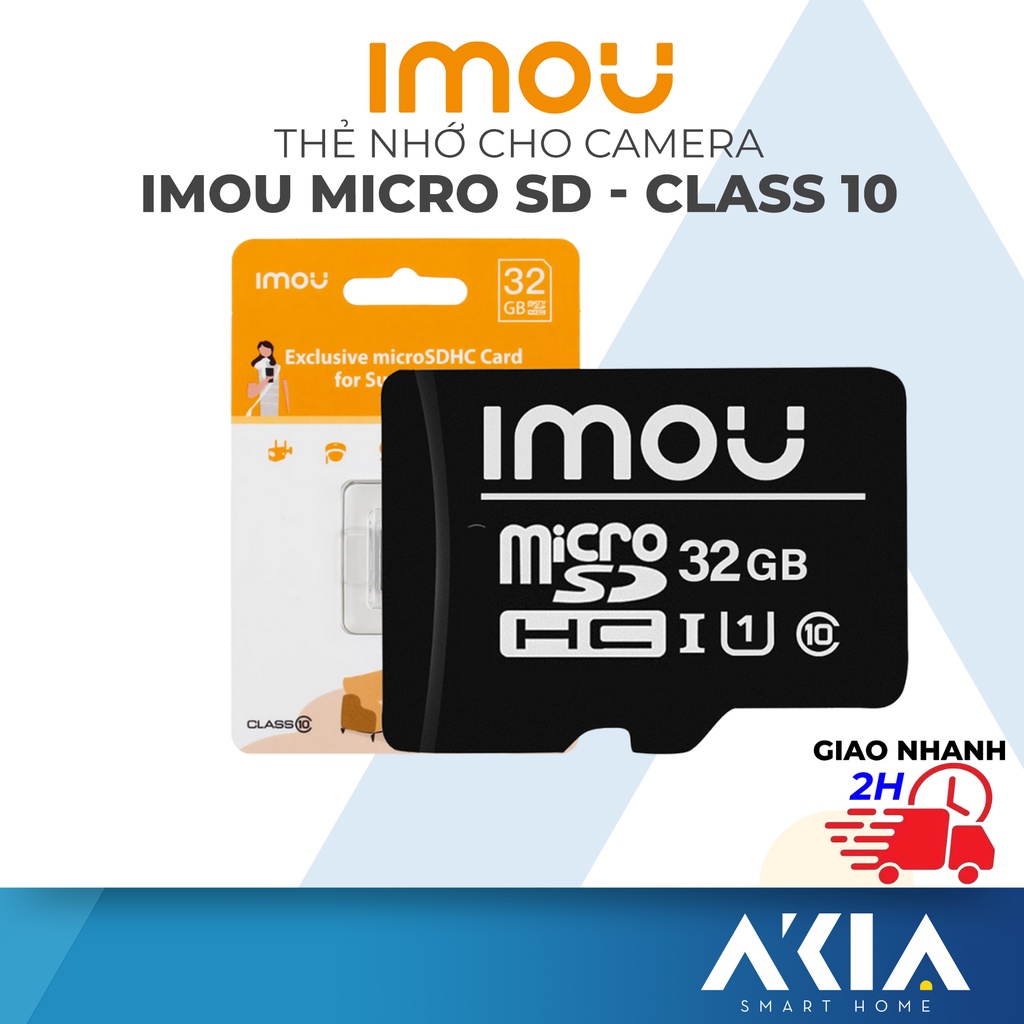 Thẻ nhớ cho camera IMOU chuẩn Micro SD dung lượng 32GB/64GB class 10 U1 tốc độ cao, hàng chính hãng