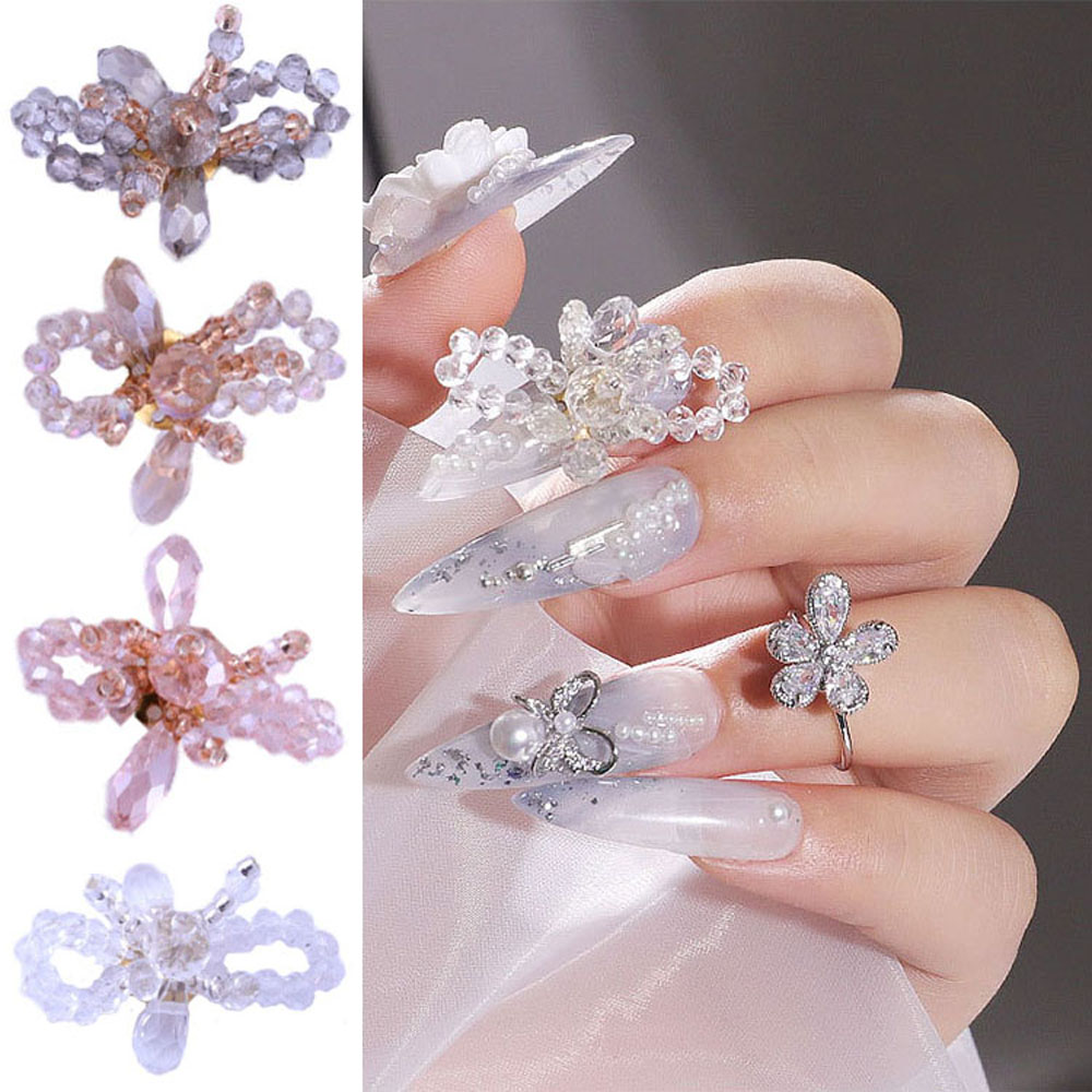 [Hàng mới về] Phụ kiện nơ/ bướm 3d trang trí móng tay