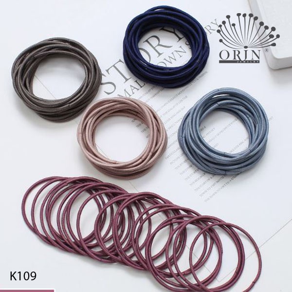 _Set 100 thun buộc tóc nhiều màu Orin K109