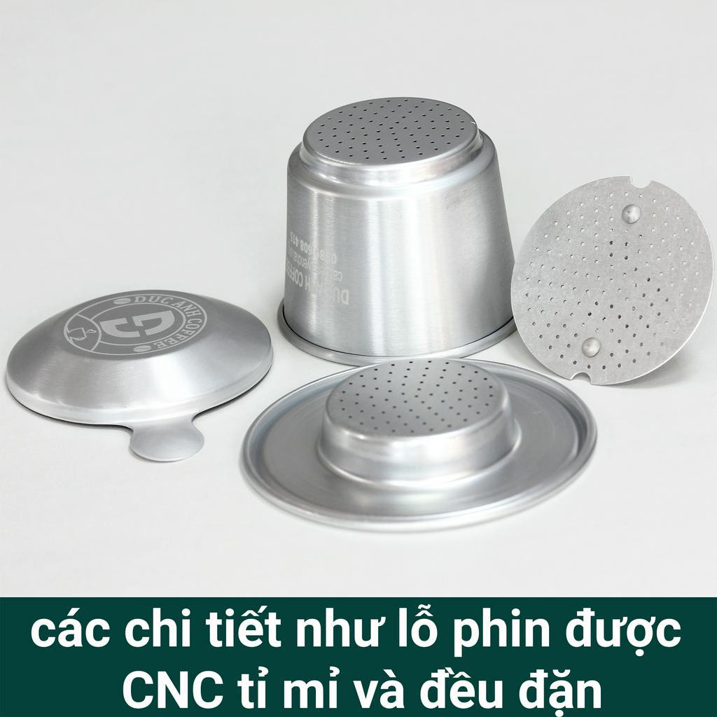Phin nhôm cao cấp pha cà phê DUC ANH COFFEE màu bạc chuyên dùng pha cafe nguyên chất màu bạc