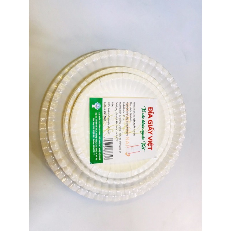 [Mã LIFEXANH03 giảm 10% đơn 500K] Đĩa giấy Việt - Đĩa giấy dùng một lần (có giấy chứng nhận)