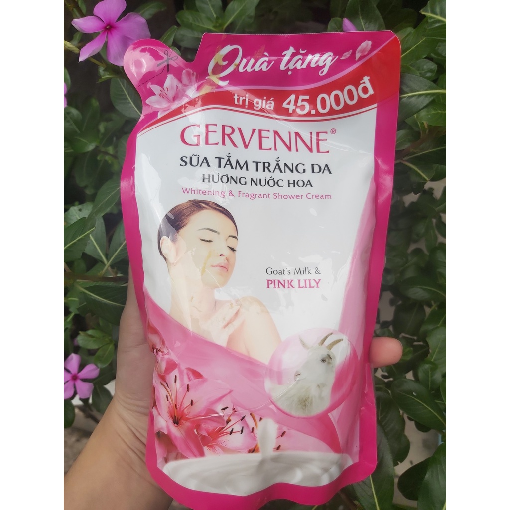 Sữa tắm trắng da Gervenne TÚI 380G