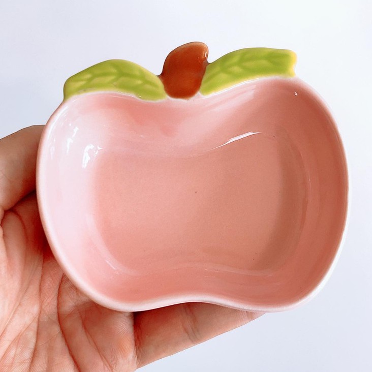 Bát Ăn Dặm Gốm Sứ Đẹp Dễ Thương Kiểu Nhật Hình Quả Táo, Chén Ăn Cơm Của Bé