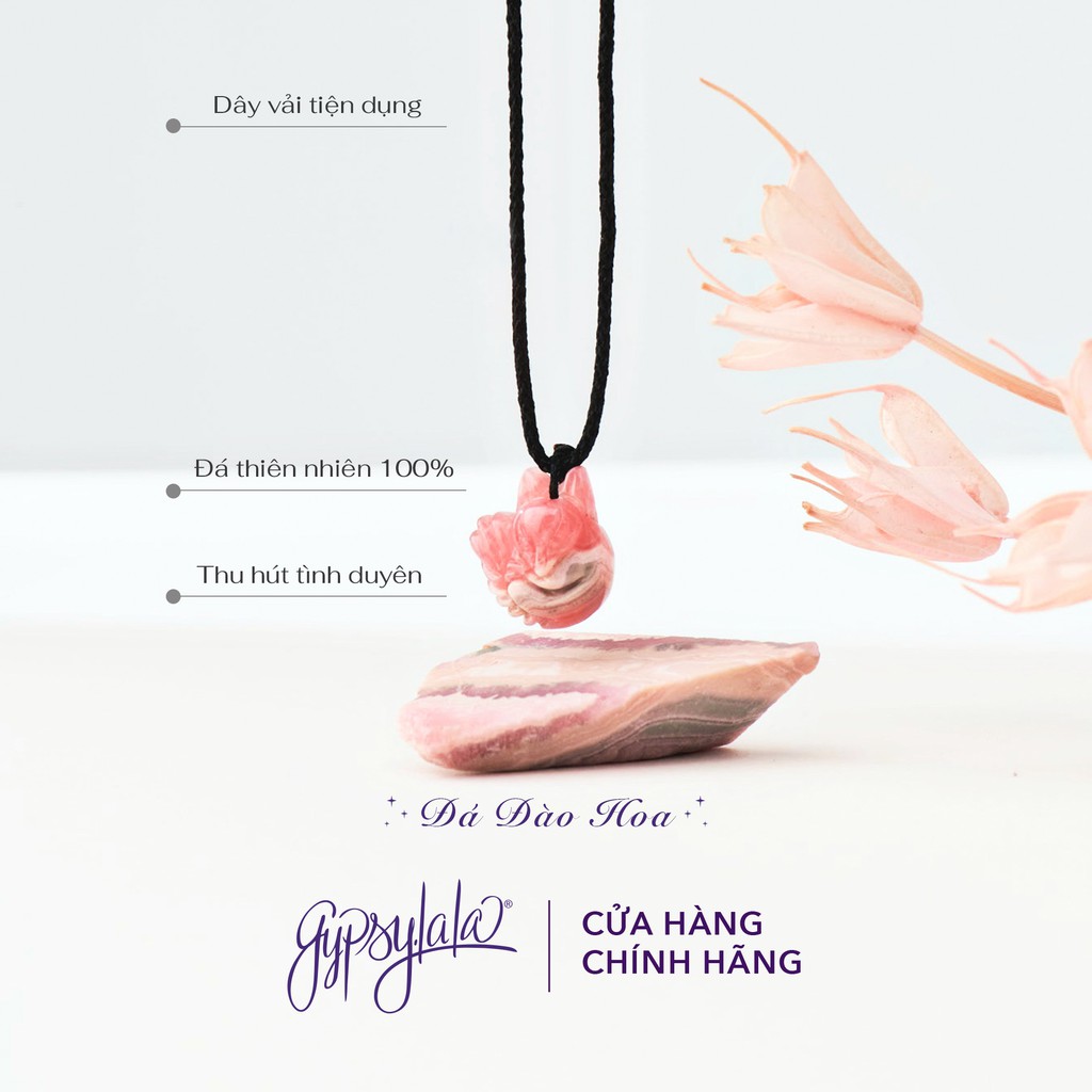 Dây Chuyền Hồ Ly đá Đào Hoa (Rhodochrosite) HLDHMCC1 Gypsy.lala