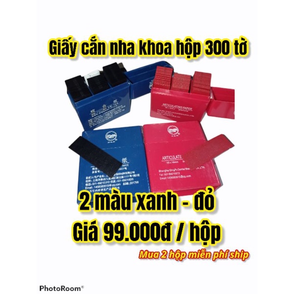 Giấy cắn nha khoa xanh